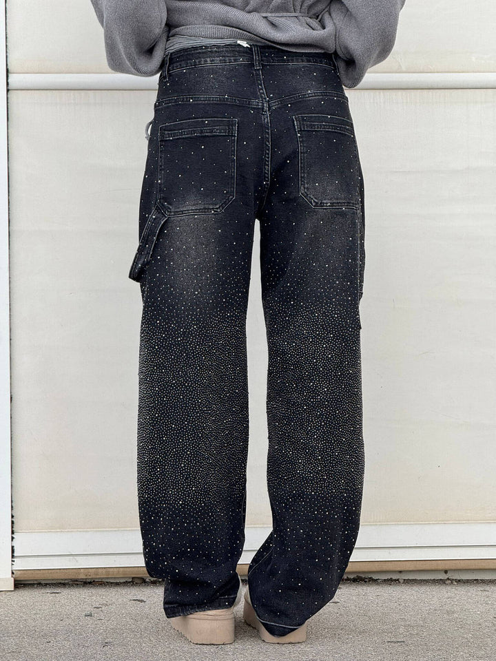 Cristina | Jeans Balloon con Dettagli Brillanti