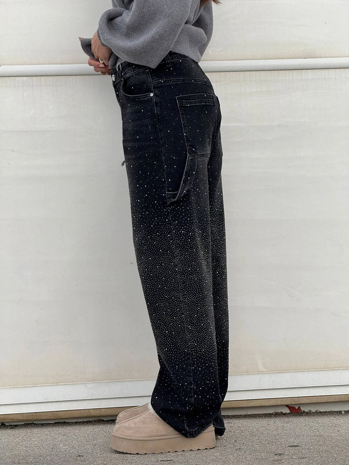 Cristina | Jeans Balloon con Dettagli Brillanti