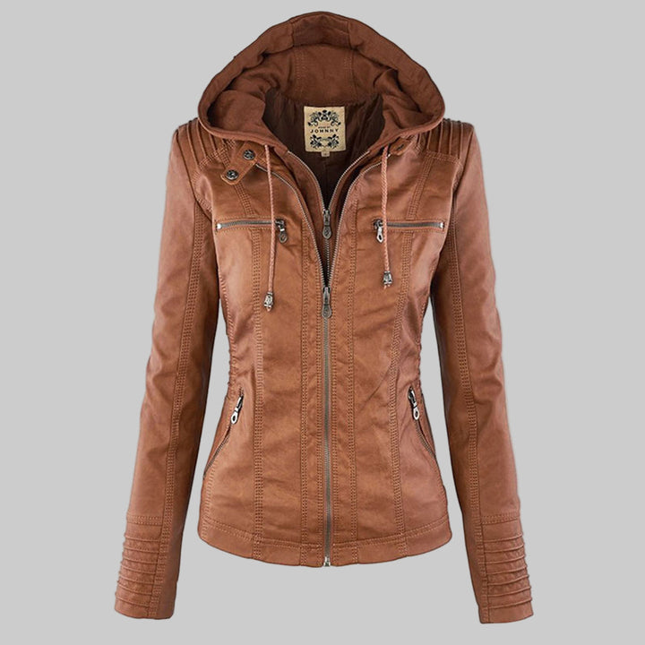 Calliope | Giacca Biker con Cappuccio