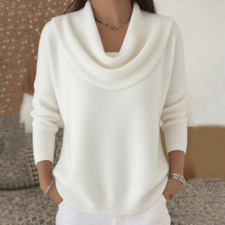 Reyes | Maglione con Collo Elegante Drappeggiato
