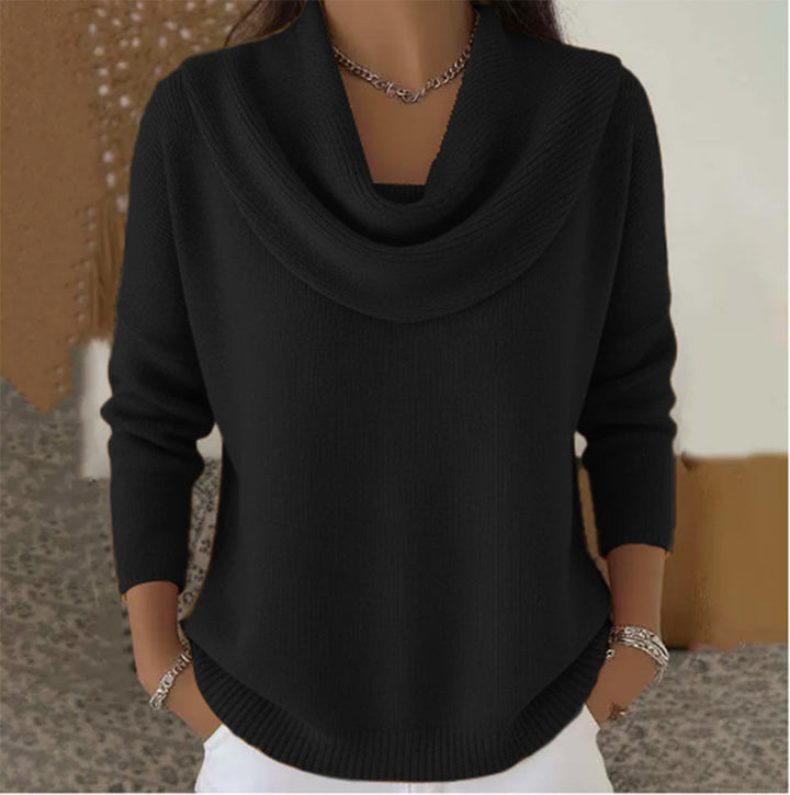 Reyes | Maglione con Collo Elegante Drappeggiato