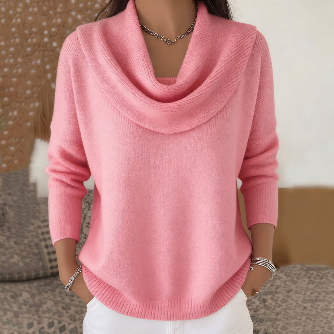 Reyes | Maglione con Collo Elegante Drappeggiato