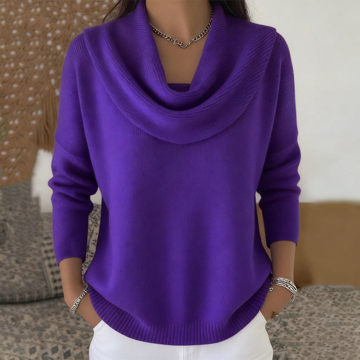 Reyes | Maglione con Collo Elegante Drappeggiato