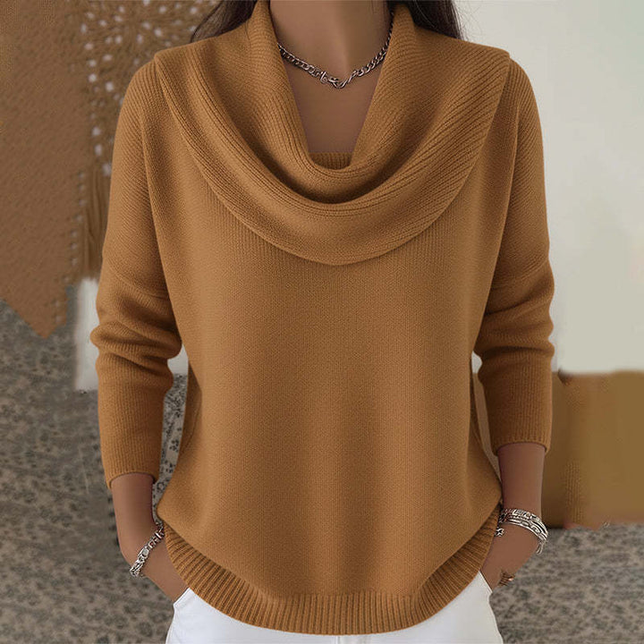 Reyes | Maglione con Collo Elegante Drappeggiato