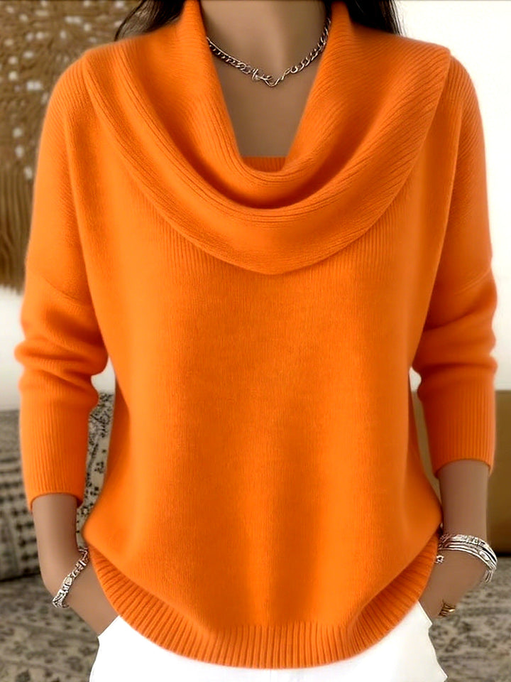 Reyes | Maglione con Collo Elegante Drappeggiato