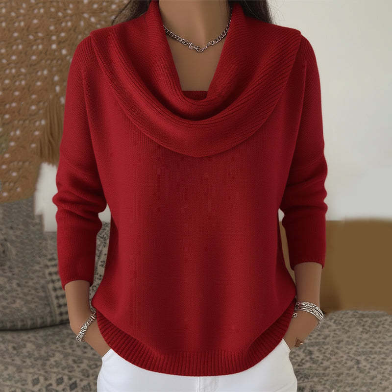 Reyes | Maglione con Collo Elegante Drappeggiato