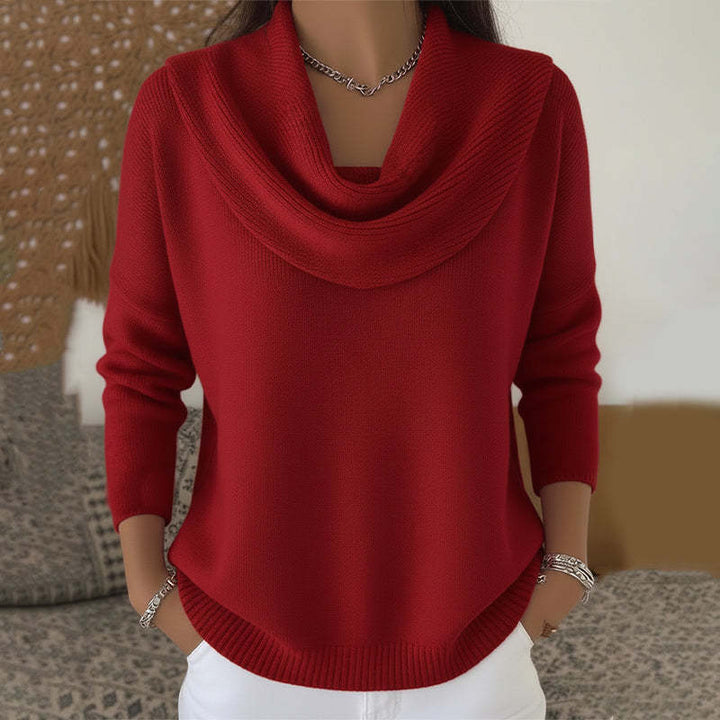 Reyes | Maglione con Collo Elegante Drappeggiato
