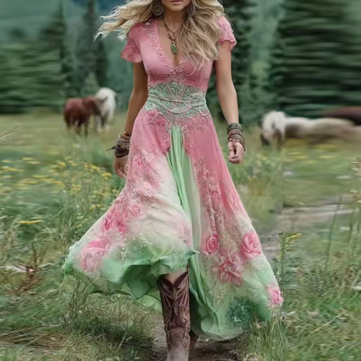 Nora | Abito boho di ispirazione vintage