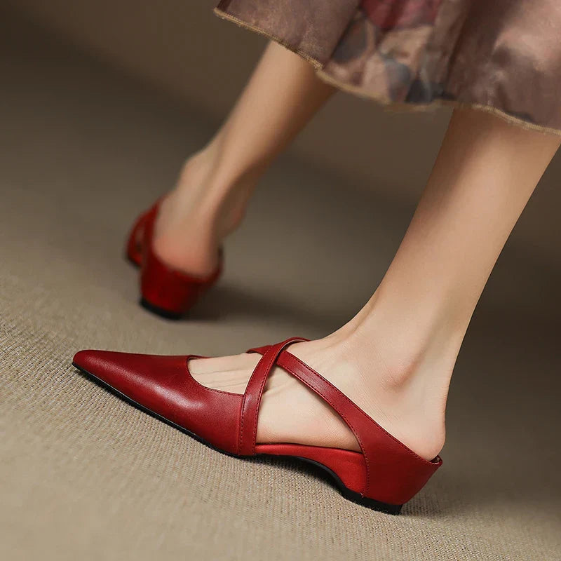 Fiorella | Mules a Punta in Vera Pelle