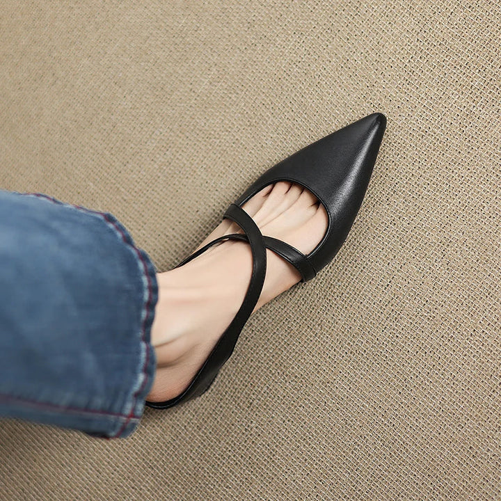 Fiorella | Mules a Punta in Vera Pelle