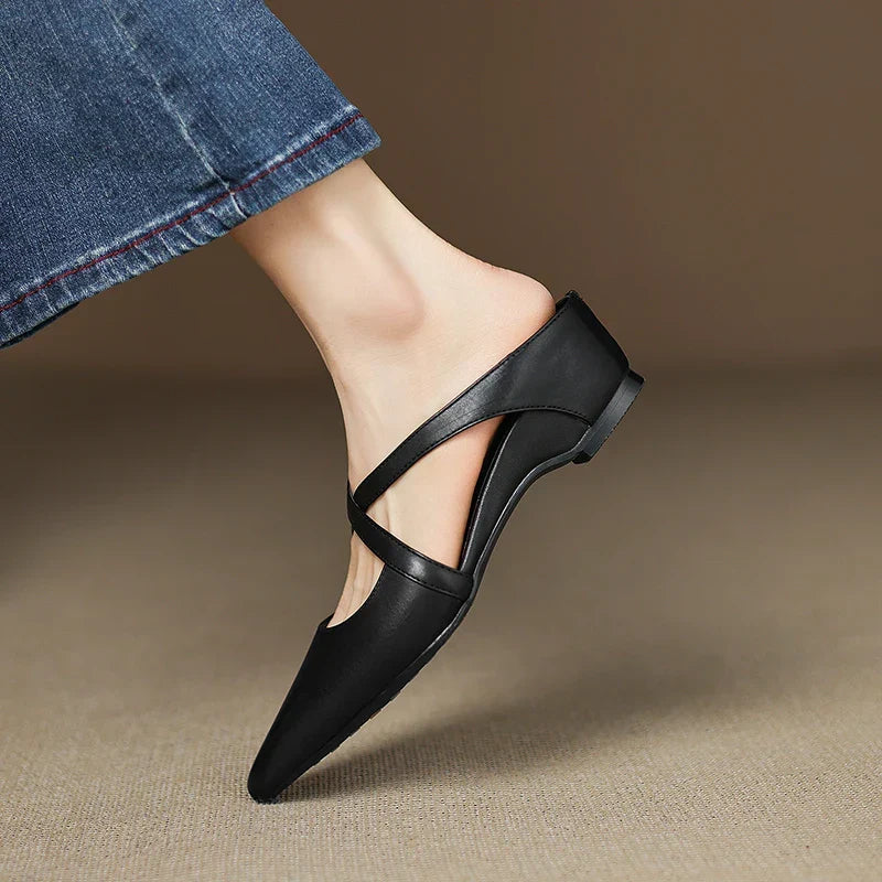 Fiorella | Mules a Punta in Vera Pelle