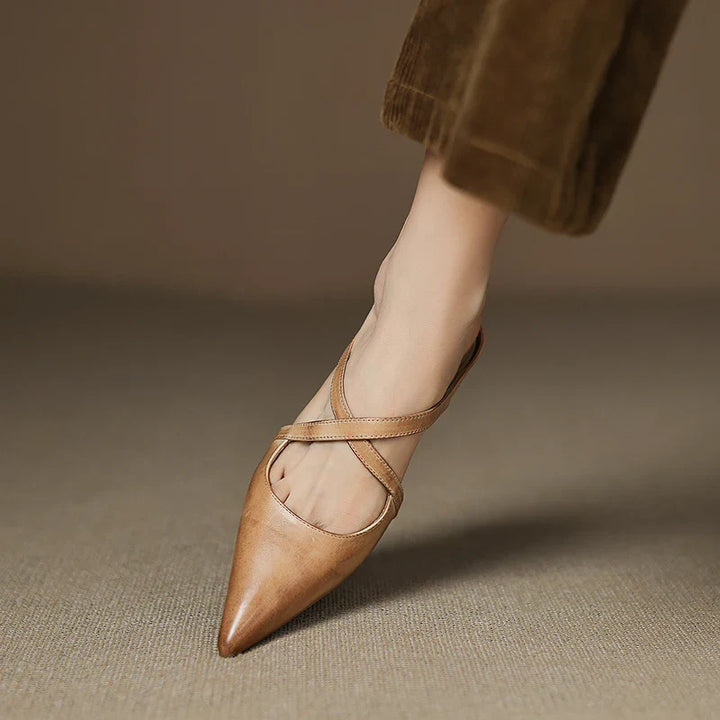 Fiorella | Mules a Punta in Vera Pelle