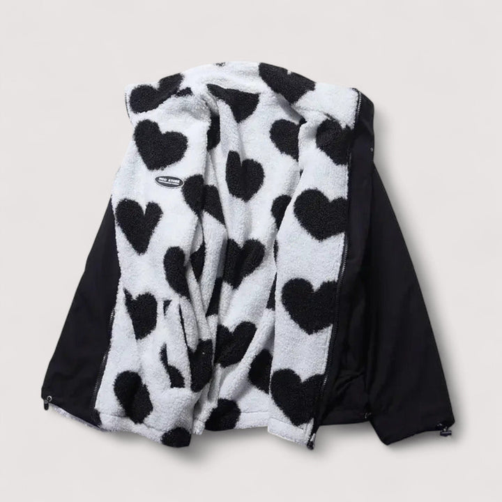 Cordelia | Giacca Reversibile con Cuori