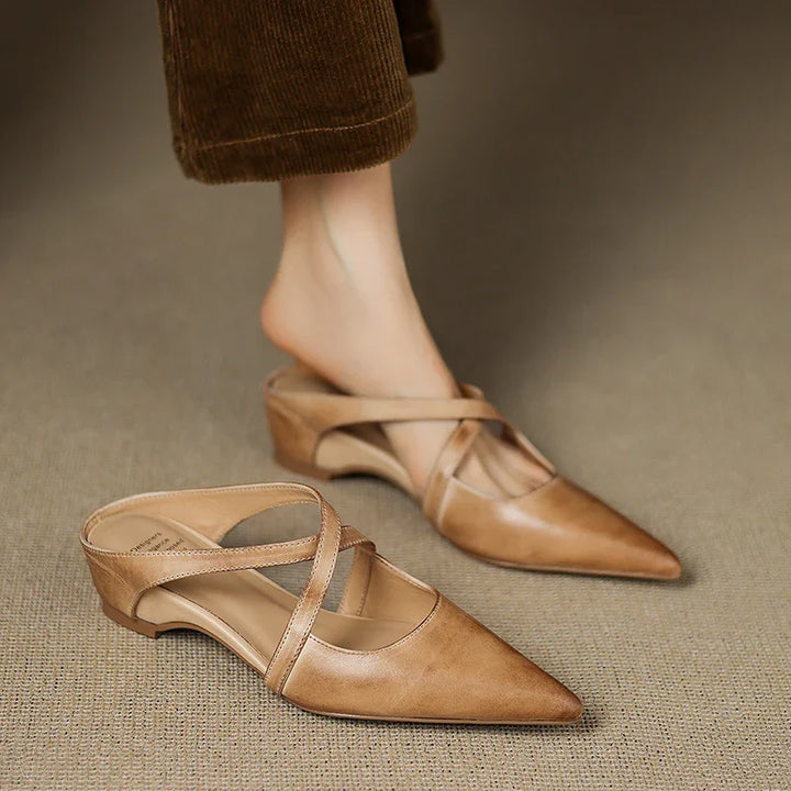 Fiorella | Mules a Punta in Vera Pelle