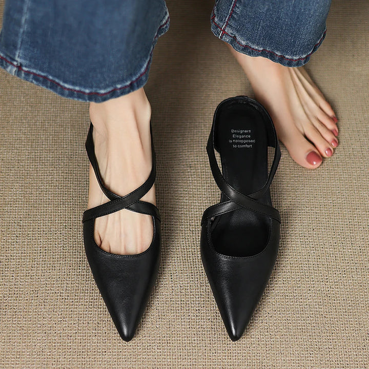 Fiorella | Mules a Punta in Vera Pelle