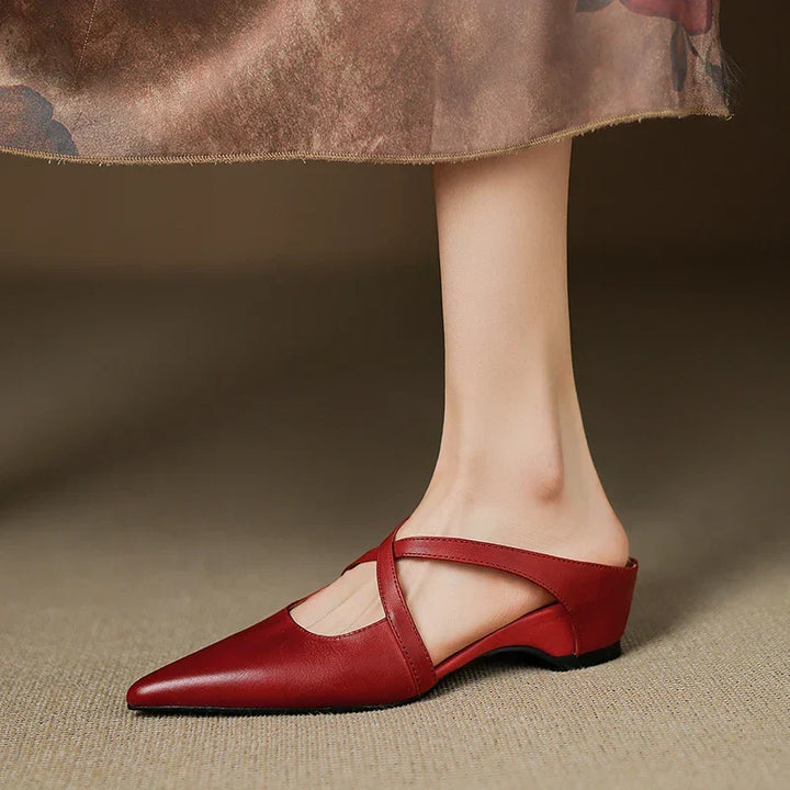 Fiorella | Mules a Punta in Vera Pelle