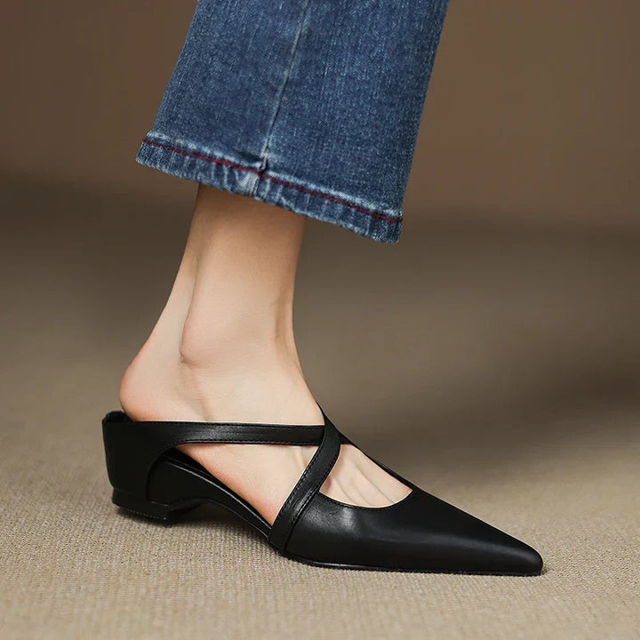 Fiorella | Mules a Punta in Vera Pelle