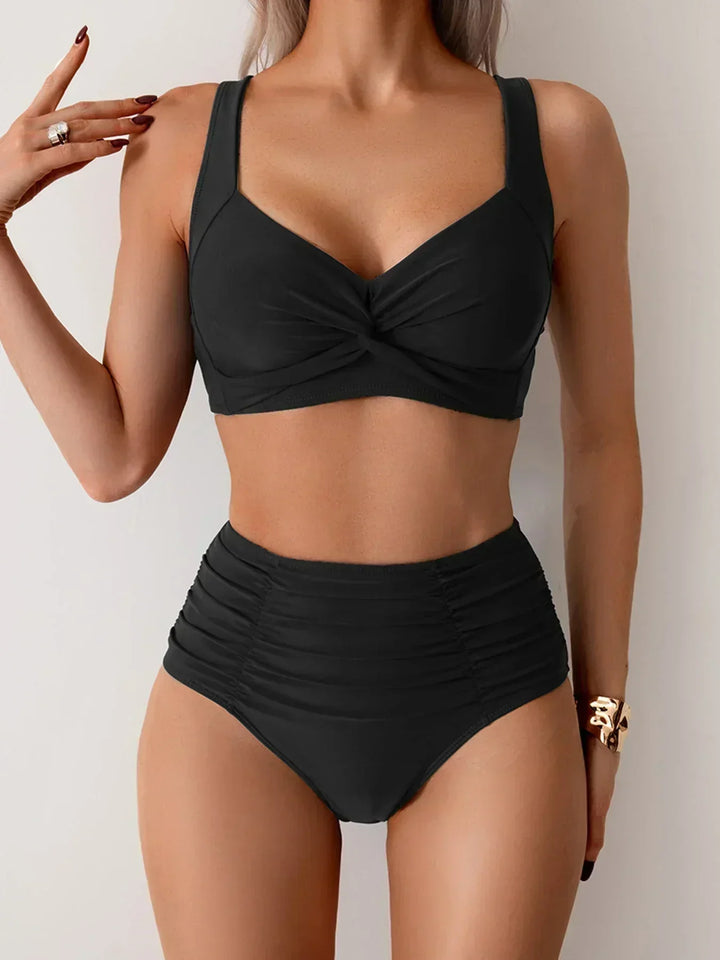 Zelinda | Bikini a Fascia in Tessuto Arricciato
