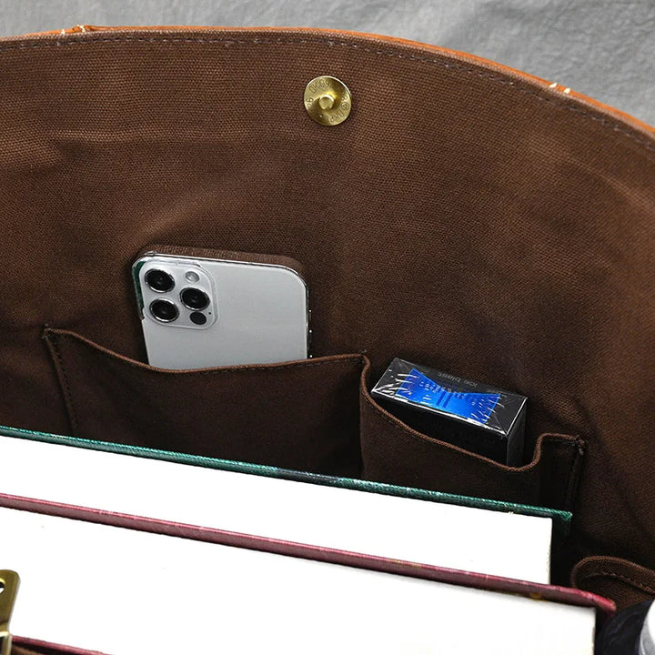 Isla | Borsa a Spalla in Pelle Vintage con Design Floreale