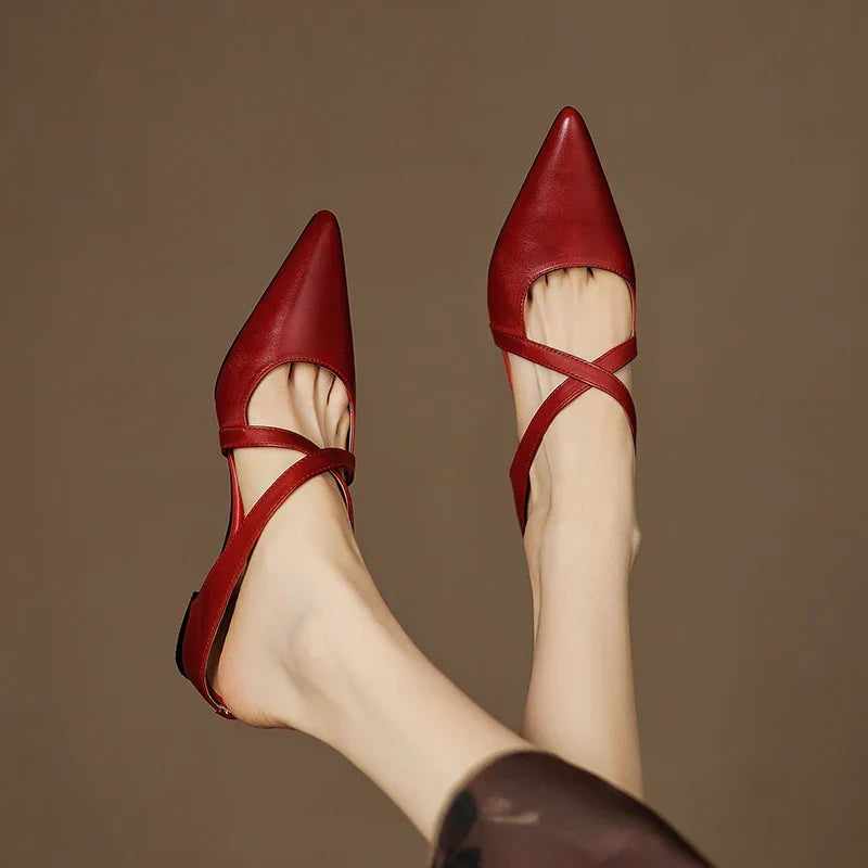 Fiorella | Mules a Punta in Vera Pelle