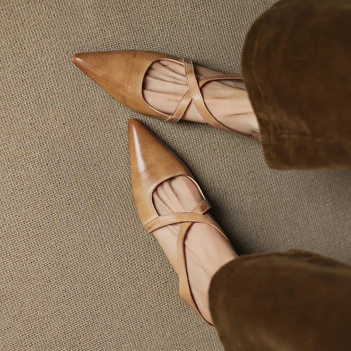 Fiorella | Mules a Punta in Vera Pelle
