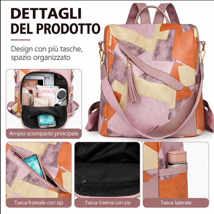 Delfina | Zaino Antifurto a Quadri