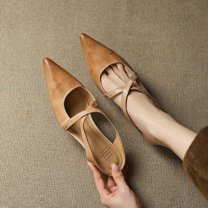 Fiorella | Mules a Punta in Vera Pelle