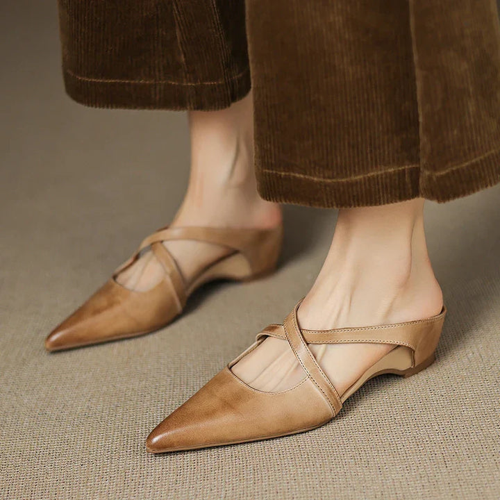 Fiorella | Mules a Punta in Vera Pelle