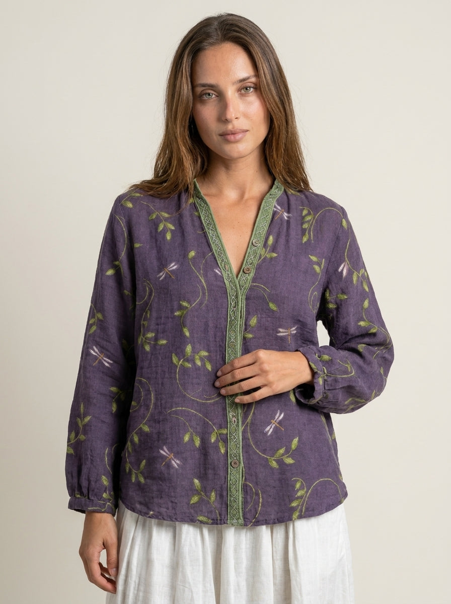 Fiorenza | Camicia Vintage Elegante a Fiori