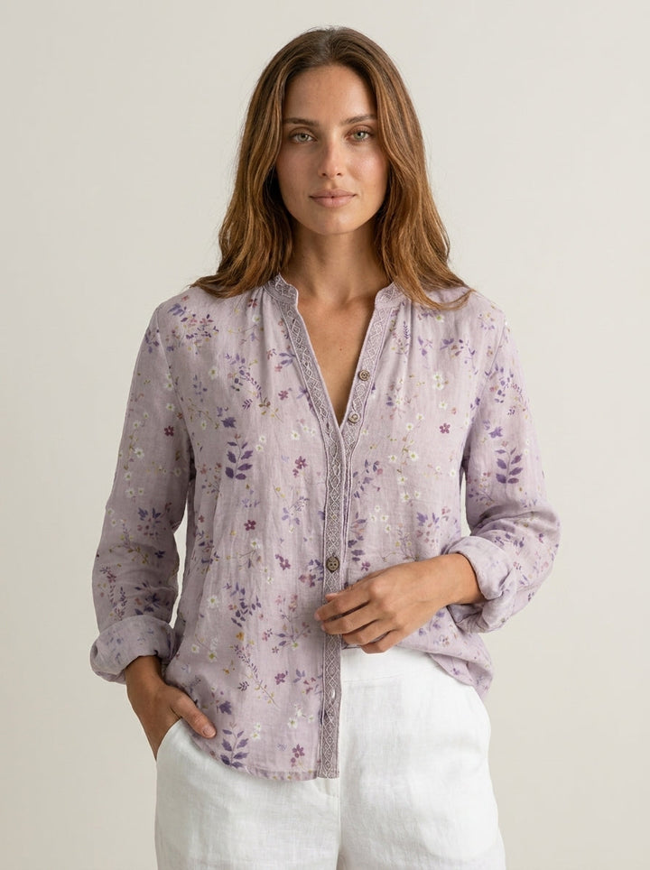 Fiorenza | Camicia Vintage Elegante a Fiori