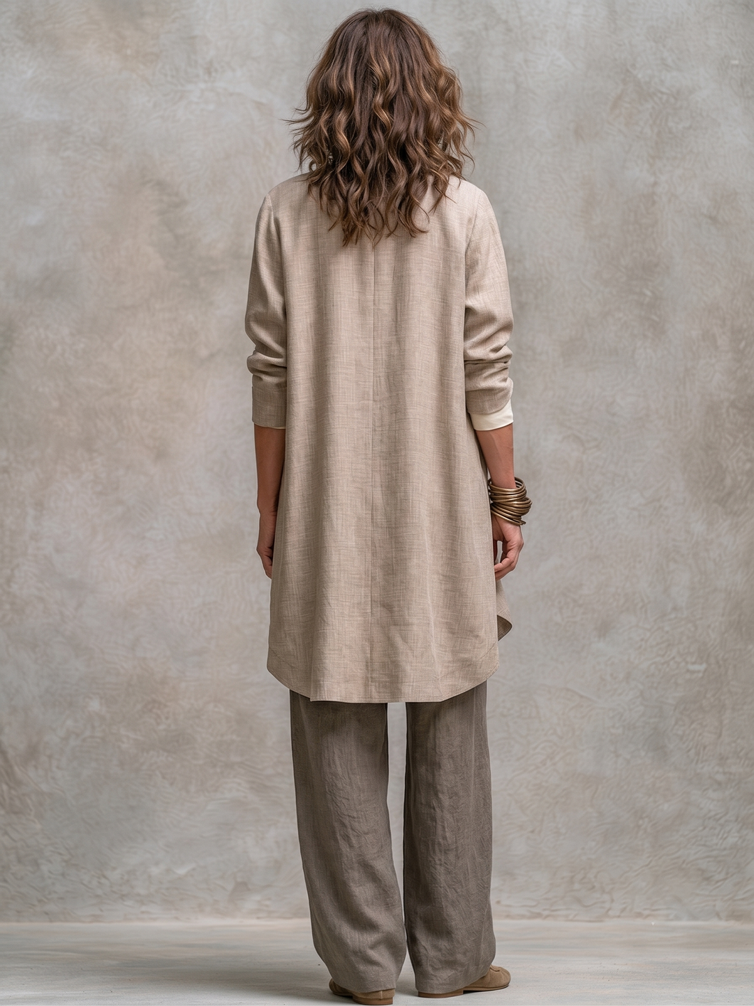Martina | Completo a Tre Pezzi con Pantaloni Larghi