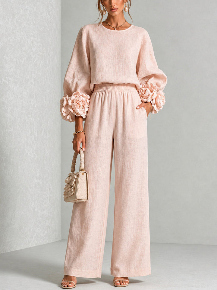 Orsola | Completo a fiori con polsini