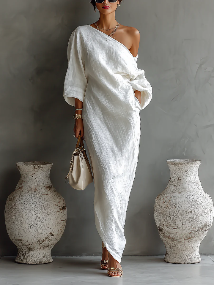 Elise™ | Abito maxi asimmetrico ed elegante