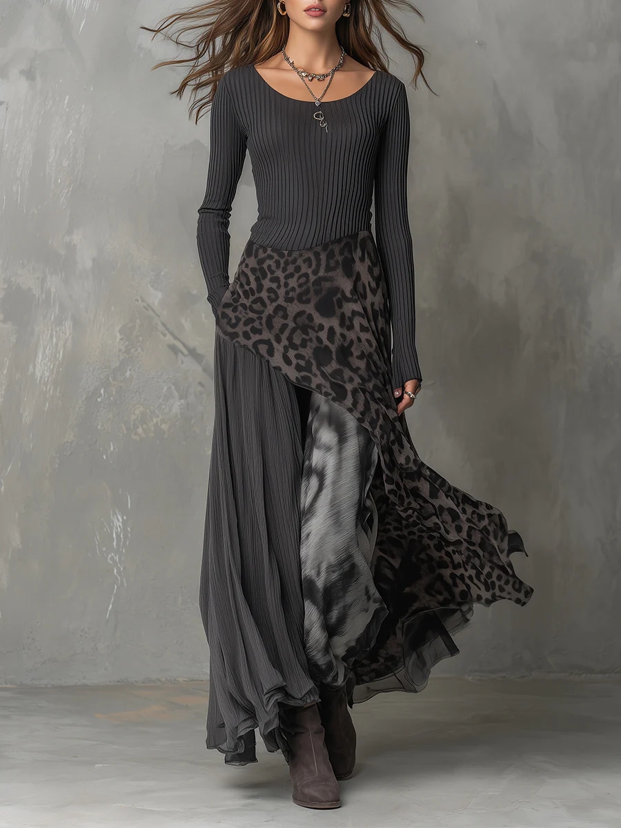 Melissa | Abito Maxi a Righe con Dettagli Moderni