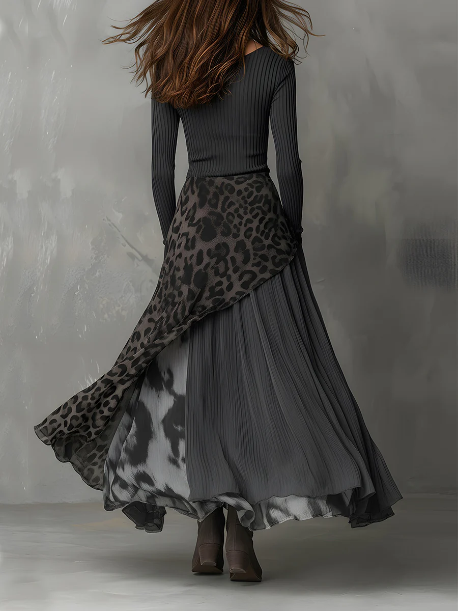 Melissa | Abito Maxi a Righe con Dettagli Moderni