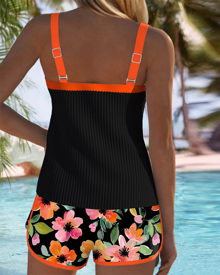Sidonia | Tankini Elegante con Pantaloncino Floreale