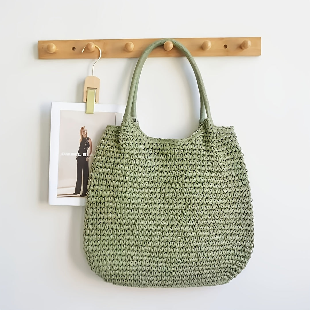 Perla | Borsa a Tracolla in Paglia Intrecciata