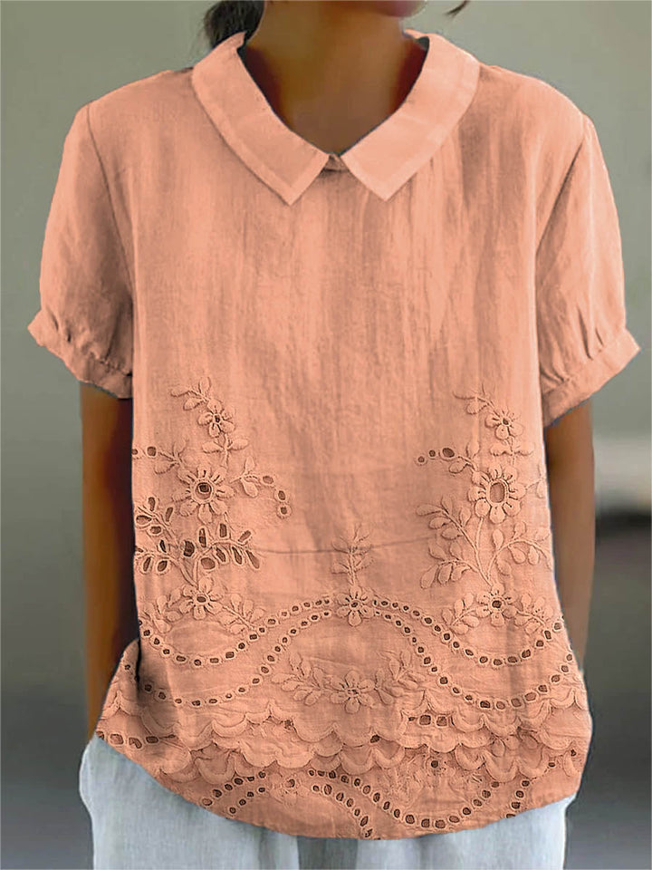 Lily | Camicia Ricamata con Design Floreale