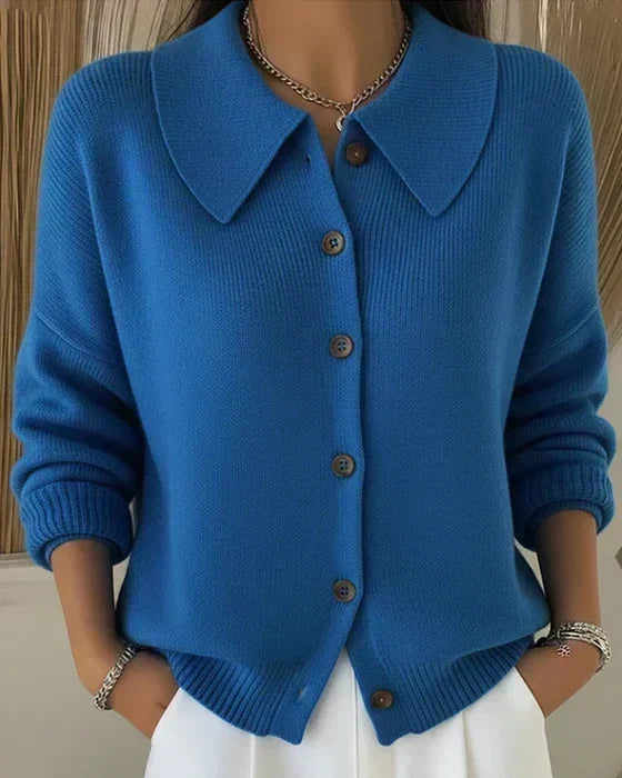 Priscilla | Giacca di Maglia con Collo Camicero