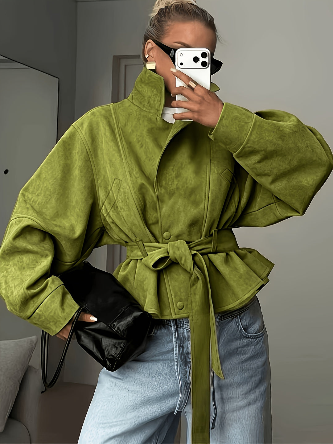 Perpetua | Giacca con cintura e collo a revers