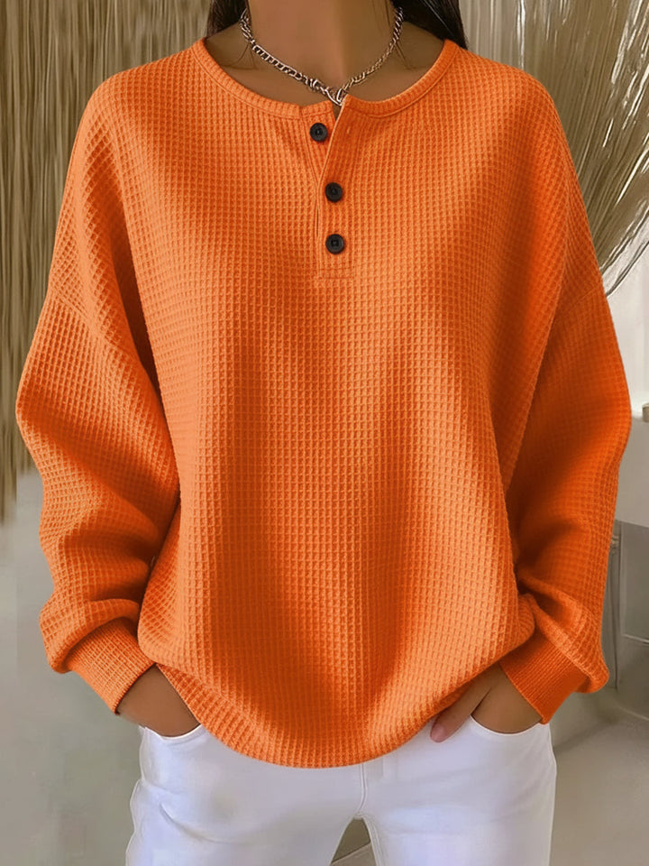 Amelia | Felpa Henley Testurizzata