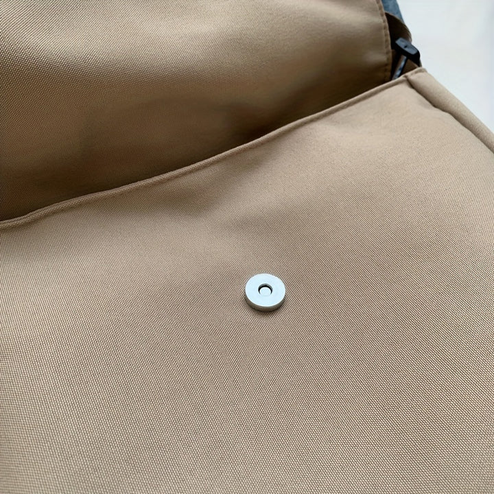 Valentina | Borsa a Tracolla in Nylon Spesso Grande Capacità con Cerniera, Bottone Magnetico, Tracolla Regolabile, Borsa in Tessuto Leggera e Pieghevole