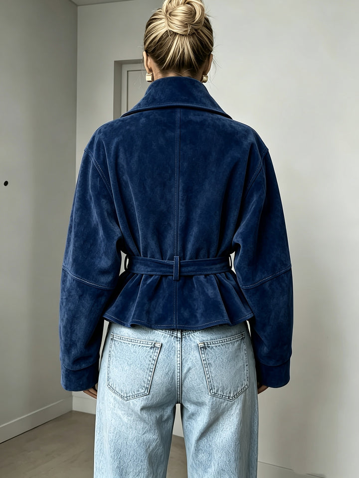 Perpetua | Giacca con cintura e collo a revers