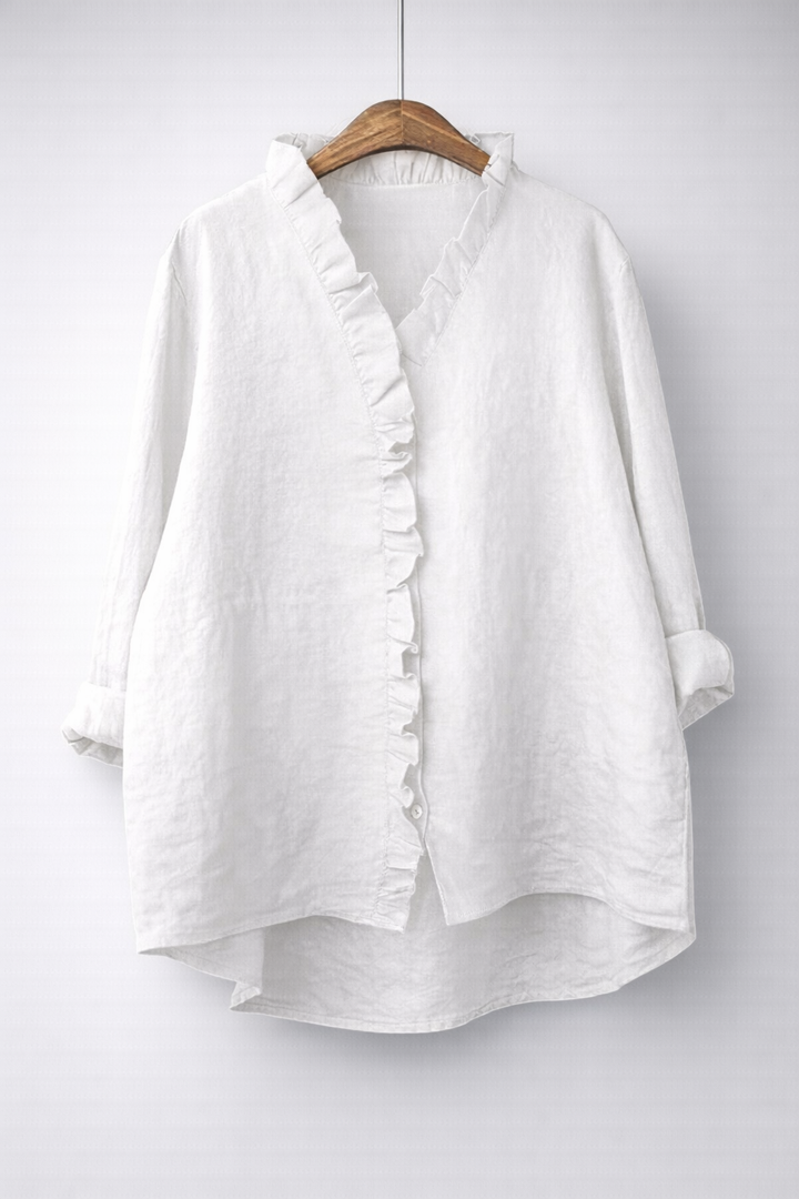 Raffaella | Camicia Elegante con Balze