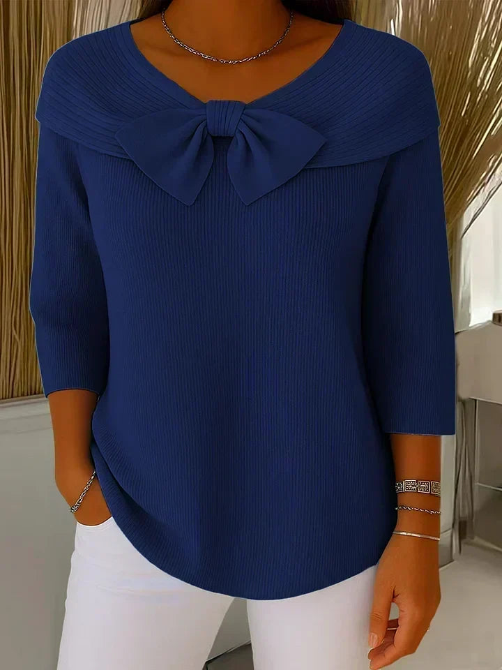 Ángeles | Maglione con Fiocco e Collo Tondo