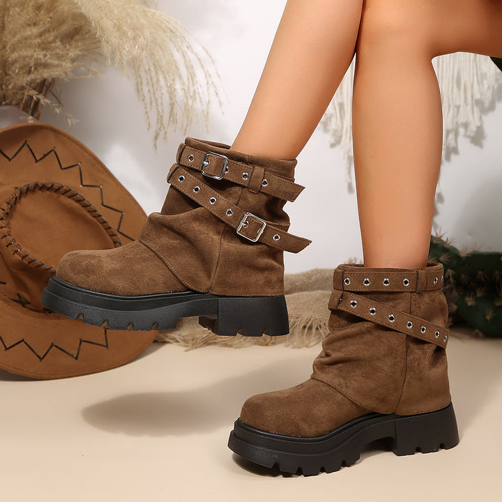 Timotea | Stivaletti con Fibbie e Borchie