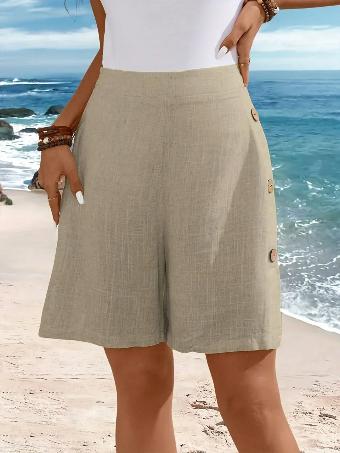 Carlotta | Pantaloncini Estivi Traspiranti e Drappeggiati
