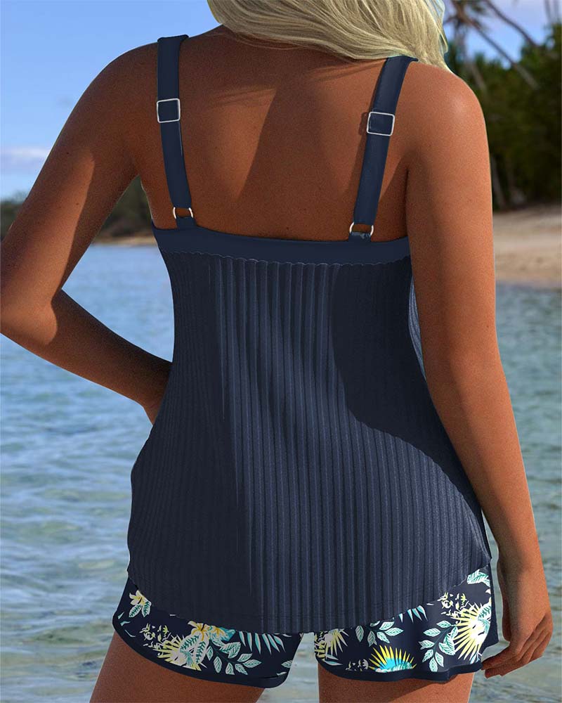 Wilma | Costume a Righe con Pantaloncino da Spiaggia