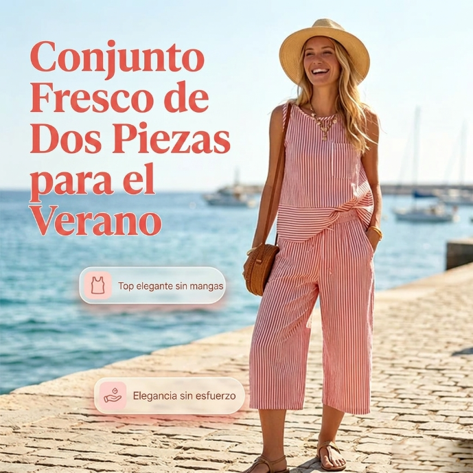 Eufemia | Completo in Cotone a Righe