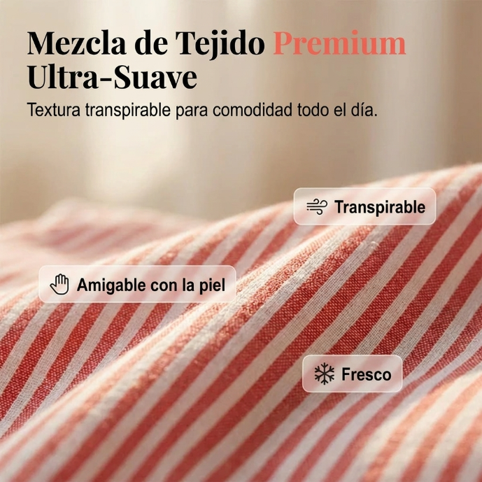 Eufemia | Completo in Cotone a Righe